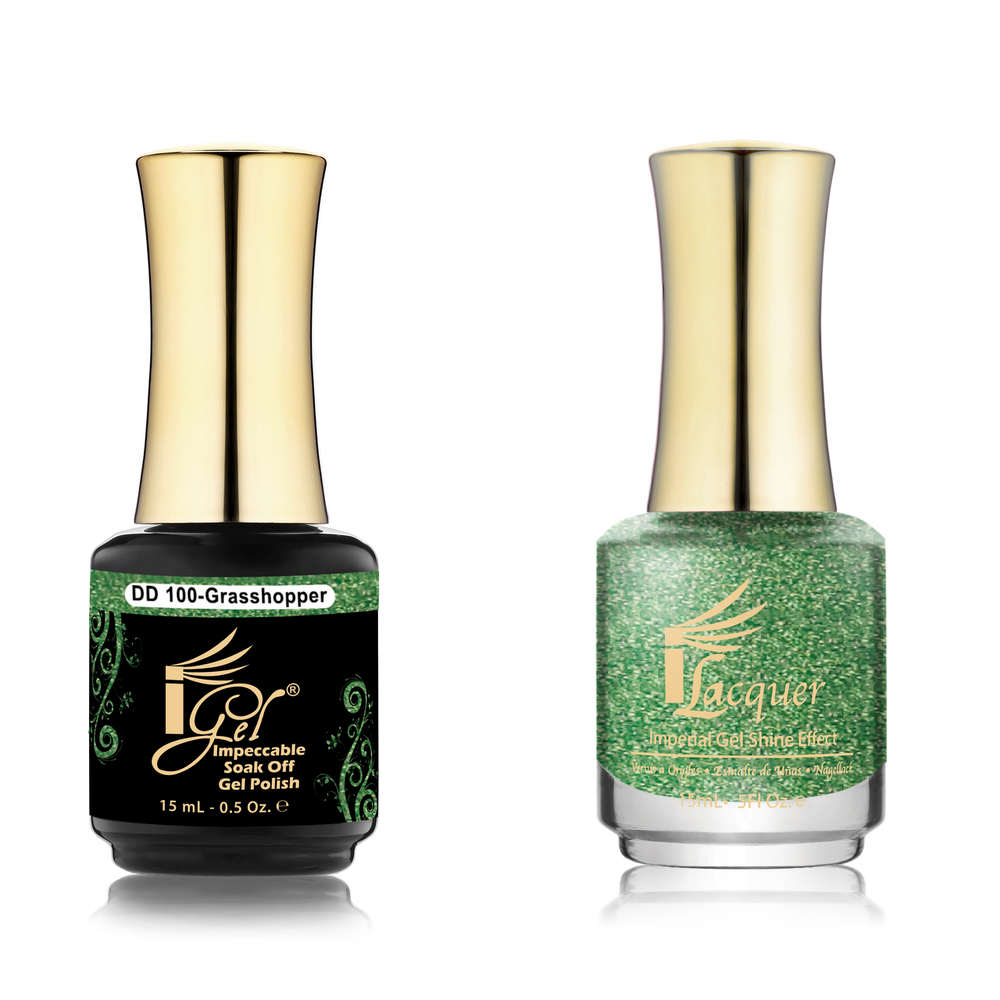 iGel Nail Lacquer + Gel Polish Match, DD100, Grasshopper, 0.5oz OK0525VD