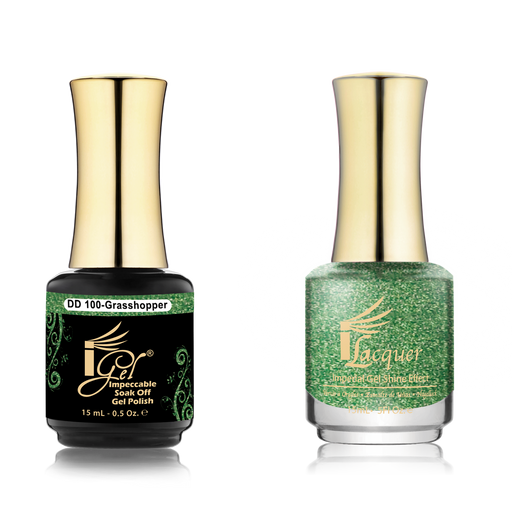 iGel Nail Lacquer + Gel Polish Match, DD100, Grasshopper, 0.5oz OK0525VD