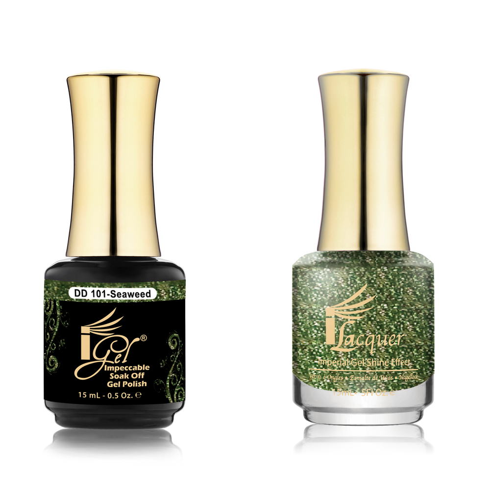 iGel Nail Lacquer + Gel Polish Match, DD101, Seaweed, 0.5oz OK0525VD