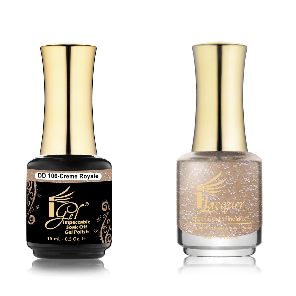 iGel Nail Lacquer + Gel Polish Match, DD106, Creme, 0.5oz OK0525VD