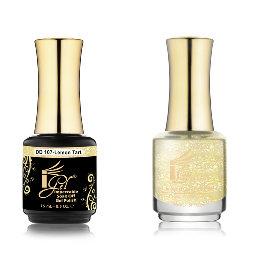 iGel Nail Lacquer + Gel Polish Match, DD107, Lemon, 0.5oz OK0525VD