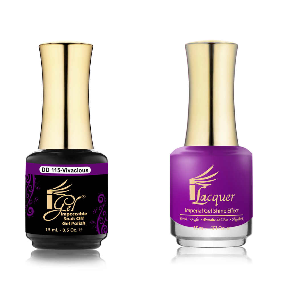 iGel Nail Lacquer + Gel Polish Match, DD115, Vivacious, 0.5oz OK0525VD