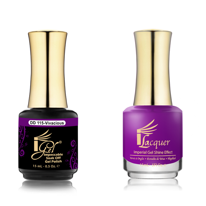 iGel Nail Lacquer + Gel Polish Match, DD115, Vivacious, 0.5oz OK0525VD