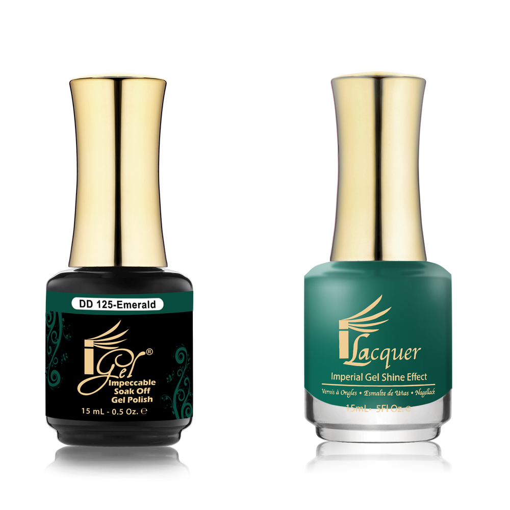 iGel Nail Lacquer + Gel Polish Match, DD125, Emerald, 0.5oz OK0525VD