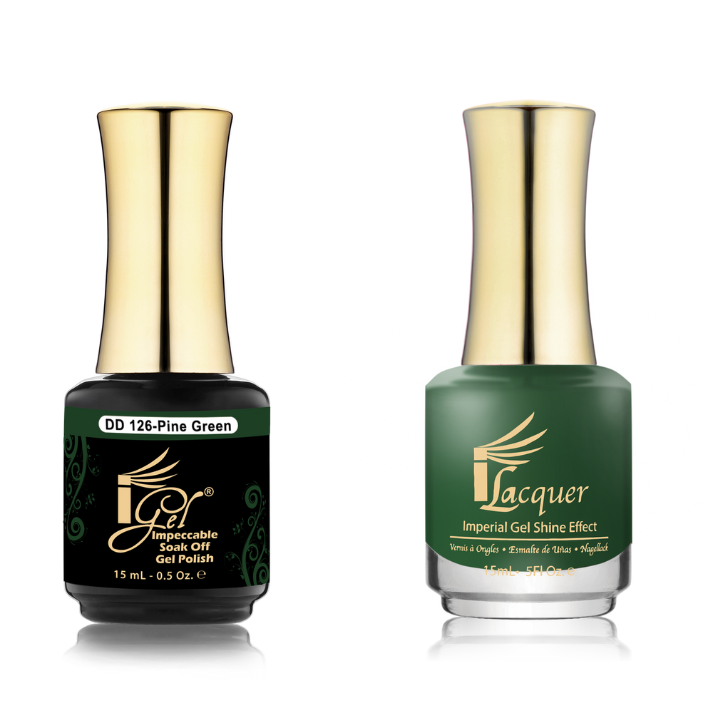 iGel Nail Lacquer + Gel Polish Match, DD126, Pine Green, 0.5oz OK0525VD