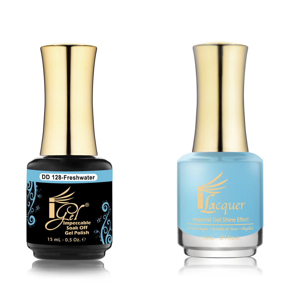 iGel Nail Lacquer + Gel Polish Match, DD128, Freshwater, 0.5oz OK0525VD