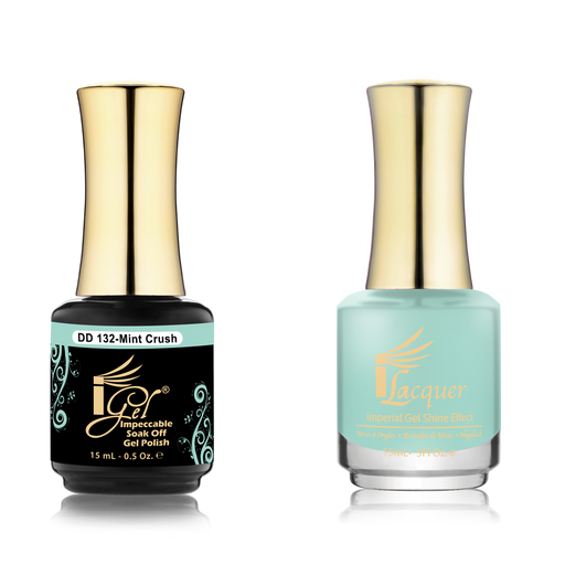 iGel Nail Lacquer + Gel Polish Match, DD132, Mint Crush, 0.5oz OK0525VD