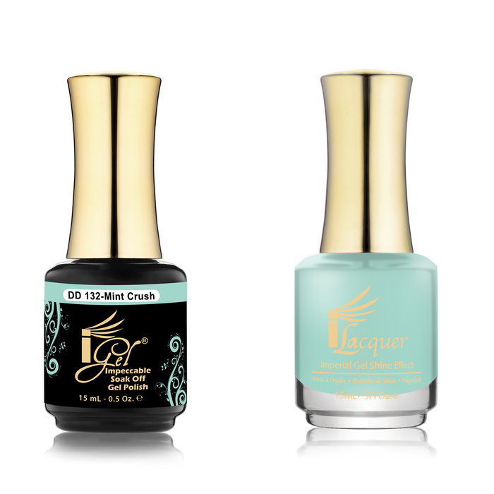 iGel Nail Lacquer + Gel Polish Match, DD132, Mint Crush, 0.5oz OK0525VD