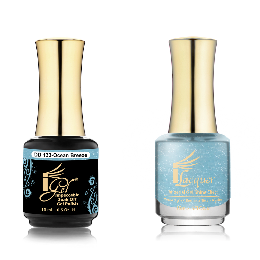 iGel Nail Lacquer + Gel Polish Match, DD133, Ocean Breeze, 0.5oz OK0525VD