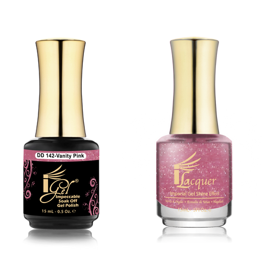 iGel Nail Lacquer + Gel Polish Match, DD142, Vanity Pink, 0.5oz OK0525VD