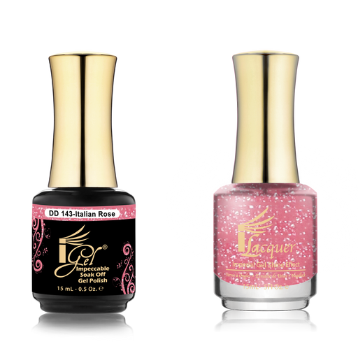 iGel Nail Lacquer + Gel Polish Match, DD143, Italian Rose, 0.5oz OK0525VD
