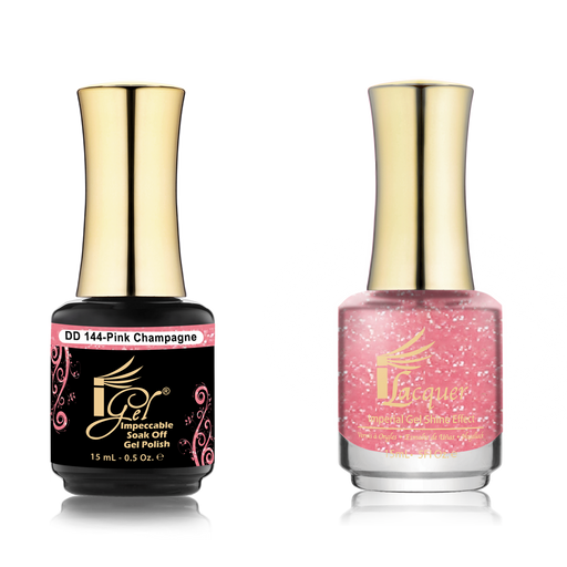 iGel Nail Lacquer + Gel Polish Match, DD144, Pink Champagne, 0.5oz OK0525VD
