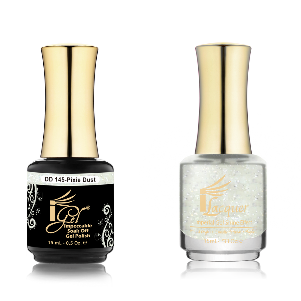iGel Nail Lacquer + Gel Polish Match, DD145, Pixie Dust, 0.5oz OK0525VD