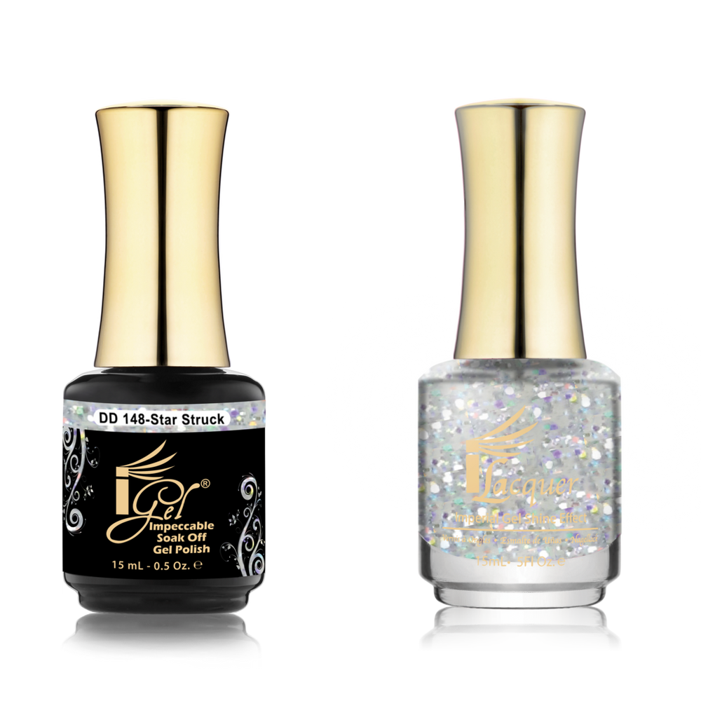 iGel Nail Lacquer + Gel Polish Match, DD148, Star Struck, 0.5oz OK0525VD