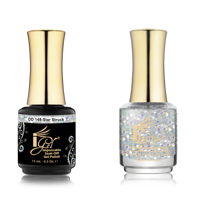 iGel Nail Lacquer + Gel Polish Match, DD148, Star Struck, 0.5oz OK0525VD