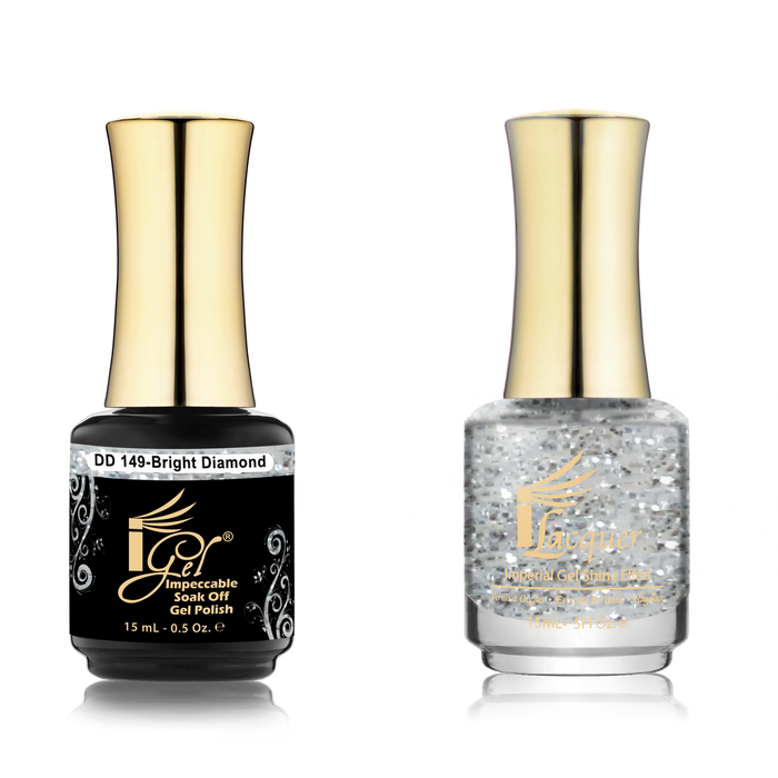 iGel Nail Lacquer + Gel Polish Match, DD149, Bright Diamond, 0.5oz OK0525VD