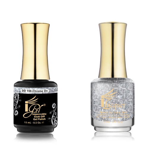 iGel Nail Lacquer + Gel Polish Match, DD150, Chrome On, 0.5oz OK0525VD
