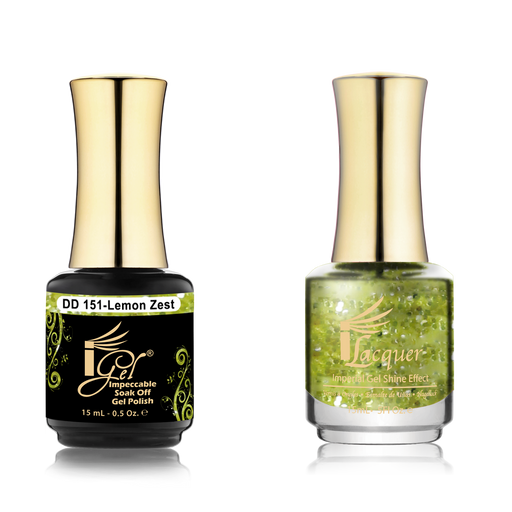 iGel Nail Lacquer + Gel Polish Match, DD151, Lemon Zest, 0.5oz OK0525VD