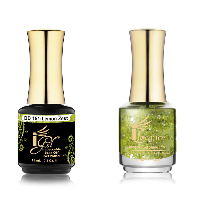 iGel Nail Lacquer + Gel Polish Match, DD151, Lemon Zest, 0.5oz OK0525VD