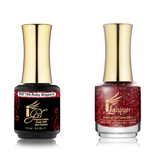 iGel Nail Lacquer + Gel Polish Match, DD154, Ruby Slippers, 0.5oz OK0525VD