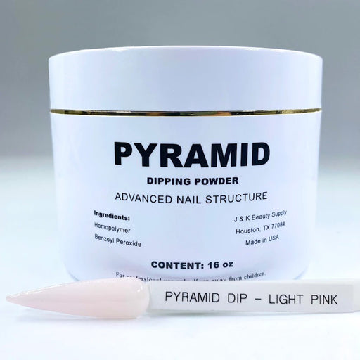 Pyramid Dipping Powder, Pink & White Collection, LIGHT PINK, 16oz