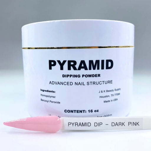 Pyramid Dipping Powder, Pink & White Collection, DARK PINK, 16oz