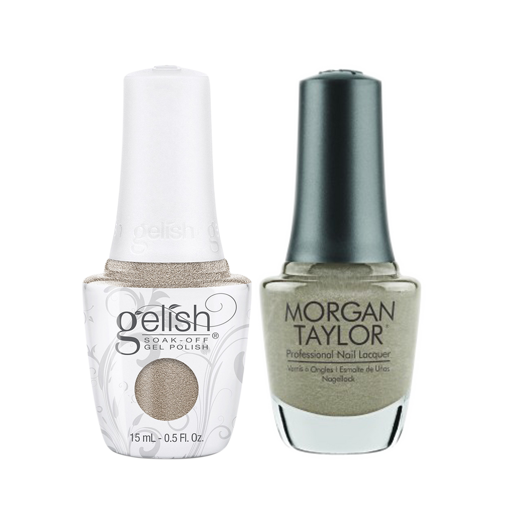 Gelish Gel Polish & Morgan Taylor Nail Lacquer, 1110333 + 3110333, Forever Fabulous Winter Collection 2018, Ice Or No Dice, 0.5oz KK1011