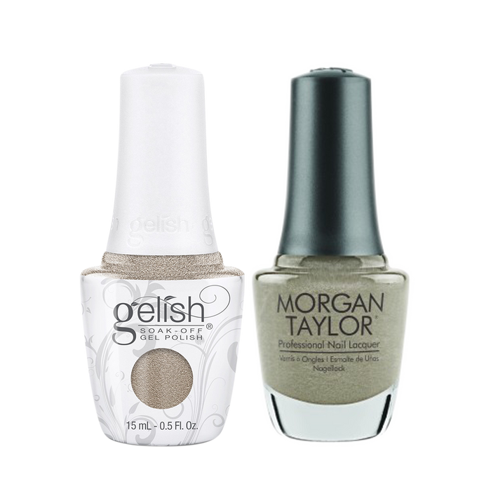 Gelish Gel Polish & Morgan Taylor Nail Lacquer, 1110333 + 3110333, Forever Fabulous Winter Collection 2018, Ice Or No Dice, 0.5oz KK1011