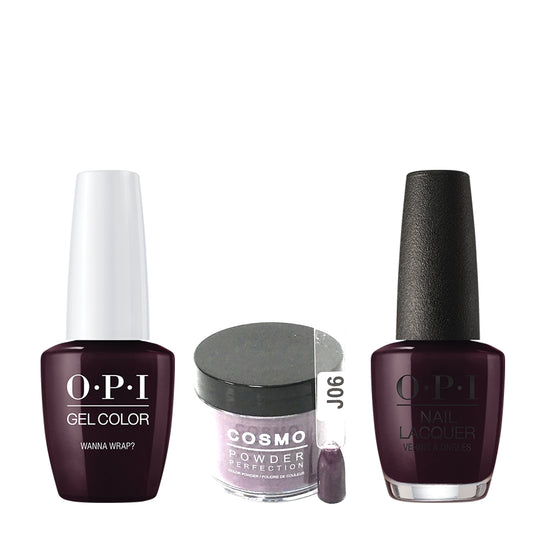 Cosmo 3in1 Dipping Powder + Gel Polish + Nail Lacquer (Matching OPI), 2oz, CJ06