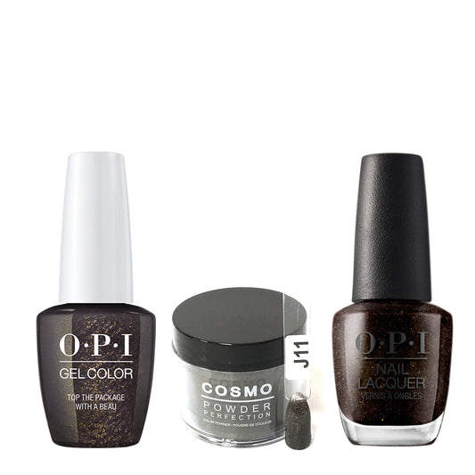 Cosmo 3in1 Dipping Powder + Gel Polish + Nail Lacquer (Matching OPI), 2oz, CJ11