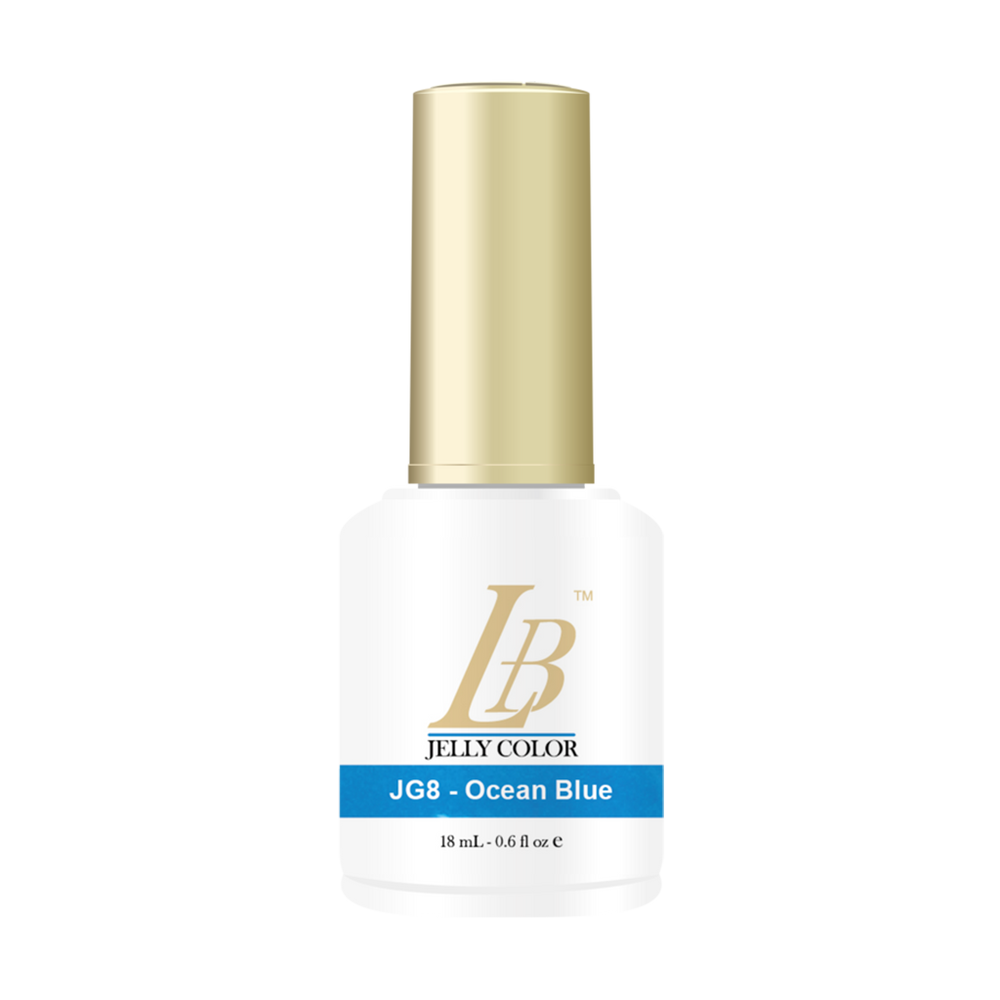 iGel LB Jelly Gel Polish, JG08, Ocean Blue, 0.6oz OK0528VD