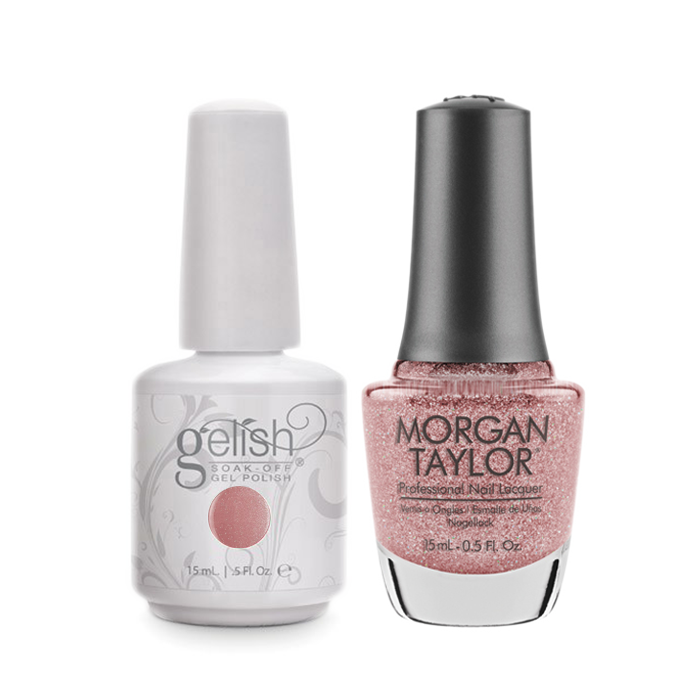 Gelish Gel Polish & Morgan Taylor Nail Lacquer, Oh, Just Naughty Enough , 0.5oz, 1100087+ 50233