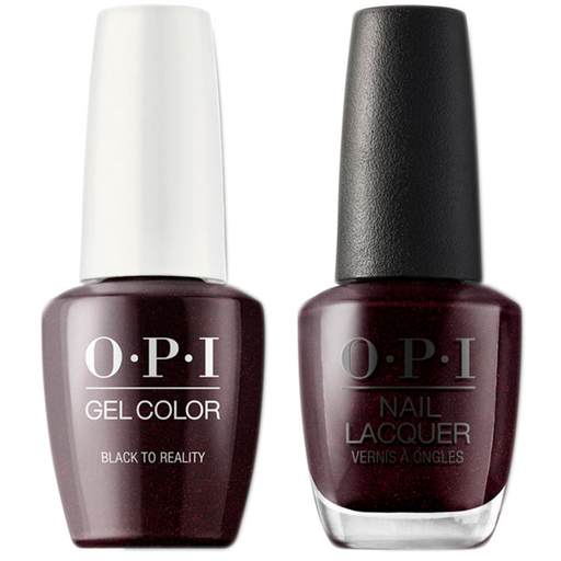 OPI GelColor And Nail Lacquer, Nutcracker Collection, K12, Black To Reality, 0.5oz KK1115