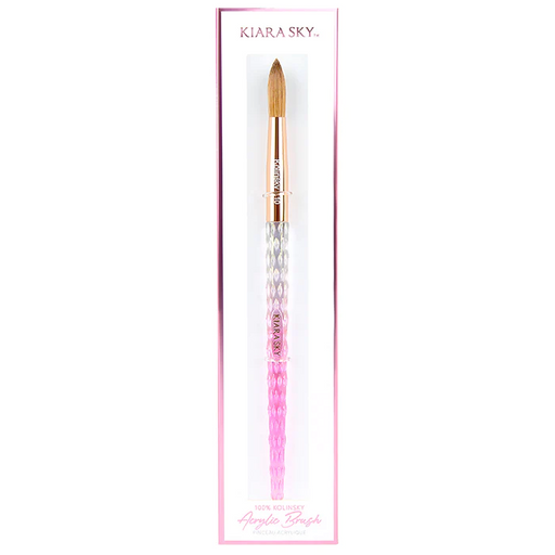 Kiara Sky Kolinsky PINK Acrylic Brush, Size 10, KAB10010P