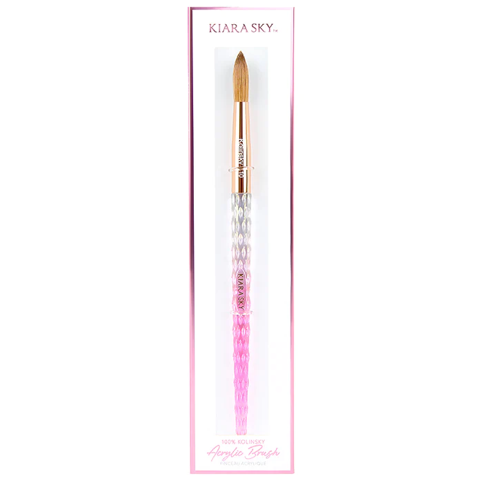 Kiara Sky Kolinsky PINK Acrylic Brush, Size 10, KAB10010P
