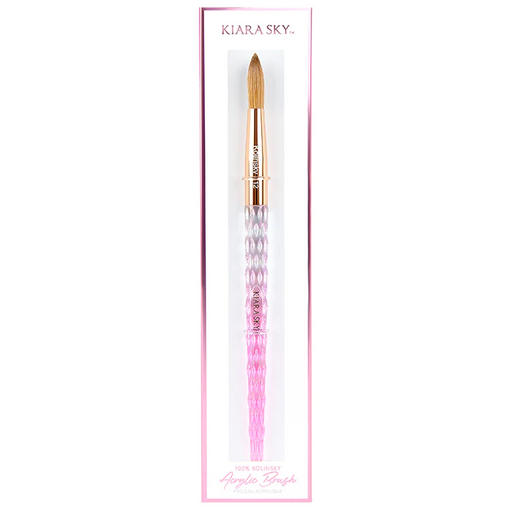 Kiara Sky Kolinsky PINK Acrylic Brush, Size 12, KAB10012P