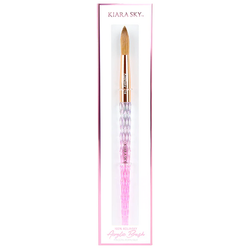 Kiara Sky Kolinsky PINK Acrylic Brush, Size 14, KAB10014P