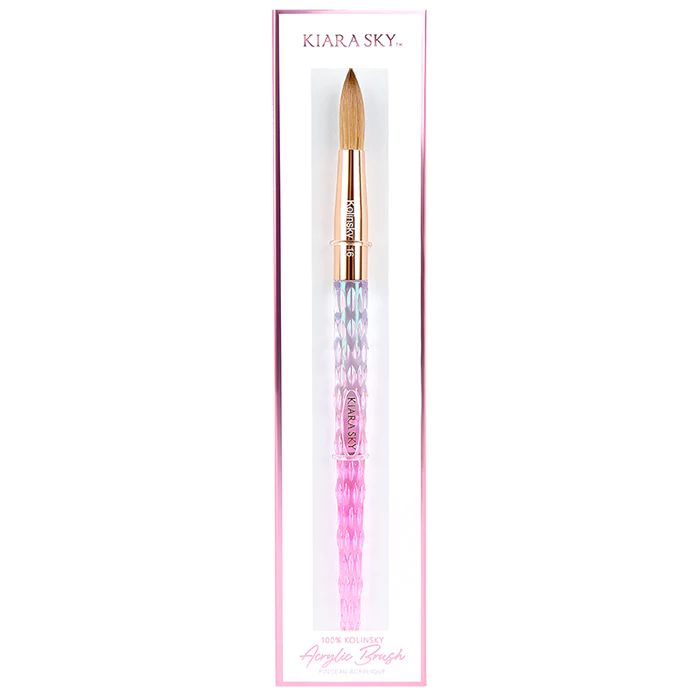 Kiara Sky Kolinsky PINK Acrylic Brush, Size 16, KAB10016P