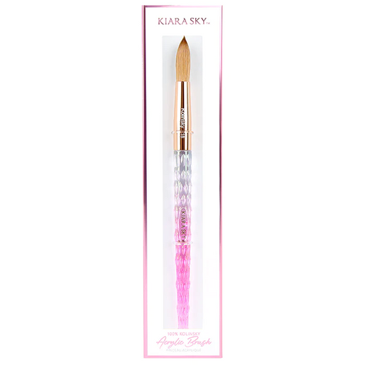 Kiara Sky Kolinsky PINK Acrylic Brush, Size 18, KAB10018P