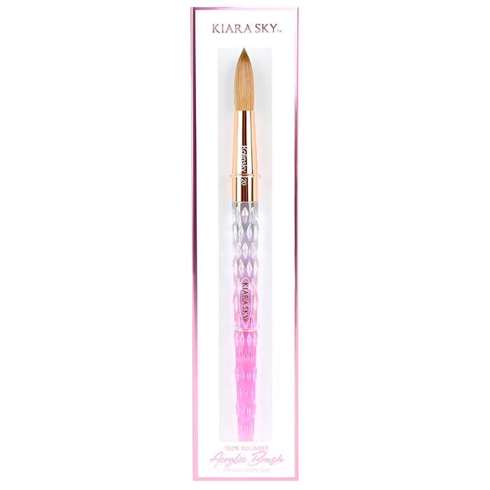 Kiara Sky Kolinsky PINK Acrylic Brush, Size 20, KAB10020P