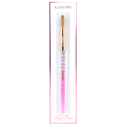 Kiara Sky Kolinsky PINK Acrylic Brush, Size 08, KAB10008P