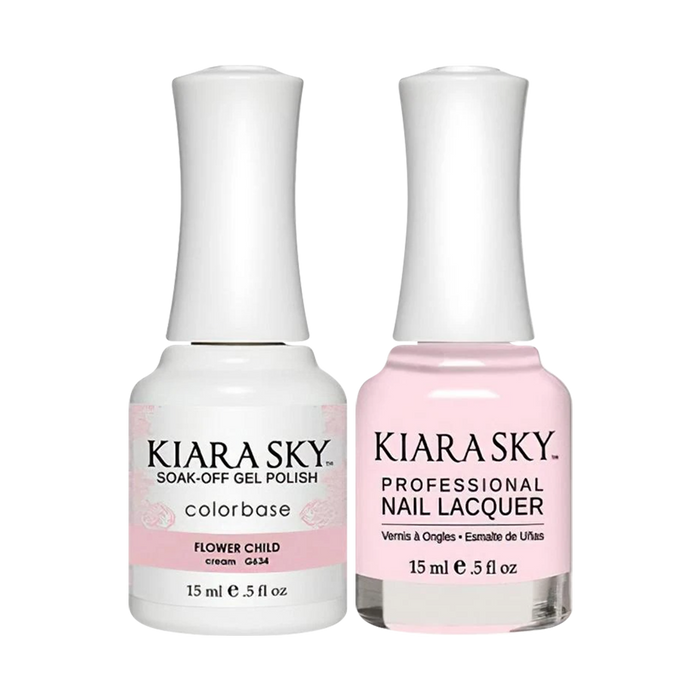 Kiara Sky Gel Polish + Nail Lacquer, Wild & Free Collection, GN 634, Flower Child, 0.5oz