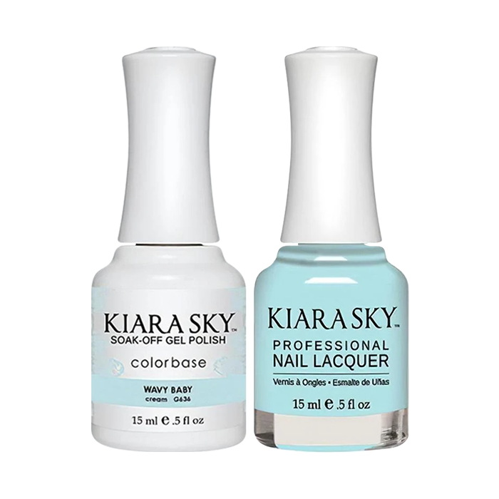 Kiara Sky Gel Polish + Nail Lacquer, Wild & Free Collection, GN 636, Wavy Baby, 0.5oz