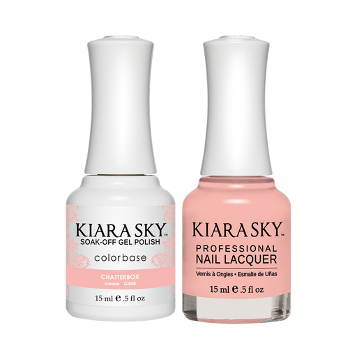 Kiara Sky Gel Polish + Nail Lacquer, GN 408, Chatterbox, 0.5oz