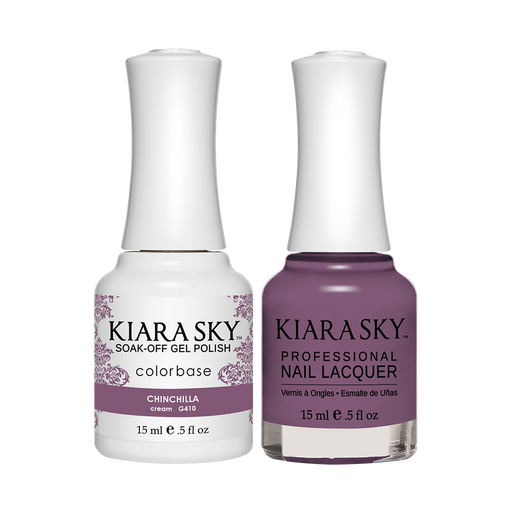 Kiara Sky Gel Polish + Nail Lacquer, GN 410, Chinchilla, 0.5oz