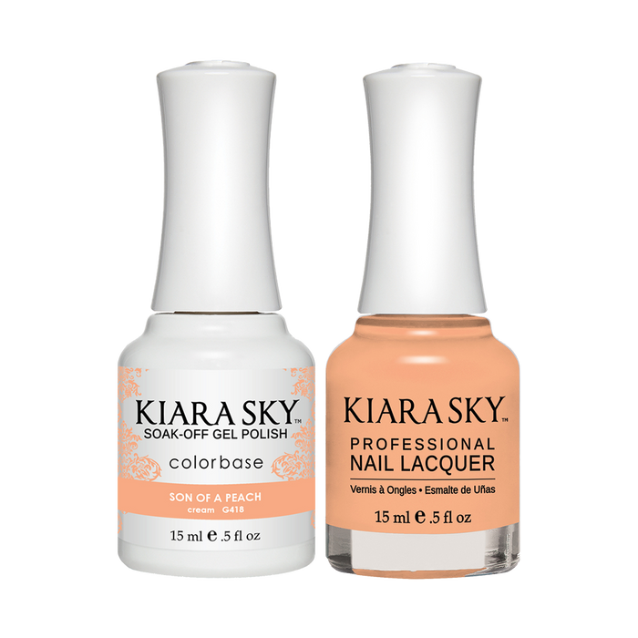Kiara Sky Gel Polish + Nail Lacquer, GN 418, Son Of A Peach, 0.5oz
