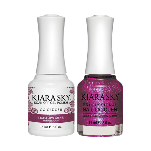 Kiara Sky Gel Polish + Nail Lacquer, GN 429, Secret Love Affair, 0.5oz
