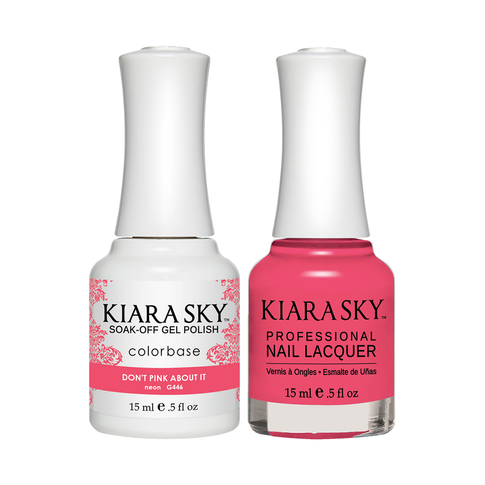 Kiara Sky Gel Polish + Nail Lacquer, GN 446, Dont Pink, 0.5oz