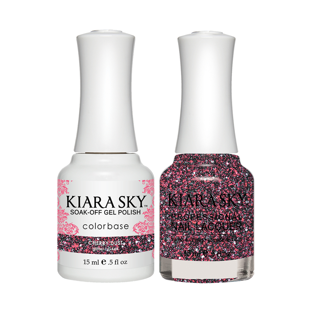 Kiara Sky Gel Polish + Nail Lacquer, GN 464, Cherry Dust, 0.5oz