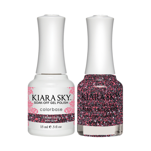 Kiara Sky Gel Polish + Nail Lacquer, GN 464, Cherry Dust, 0.5oz